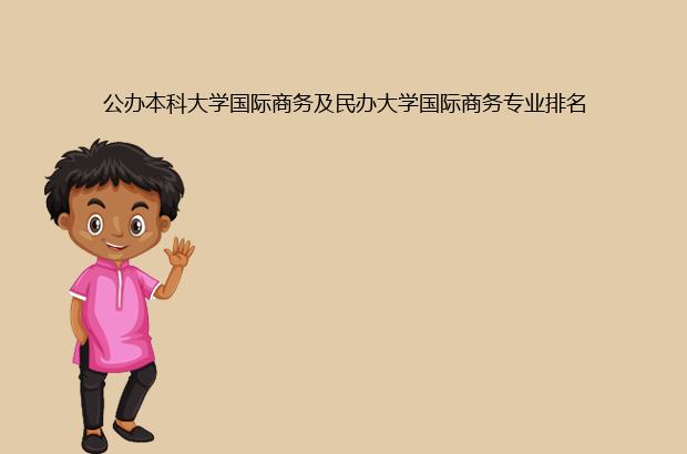 公办本科大学国际商务及民办大学国际商务专业排名（国际商务专业有哪些大学）